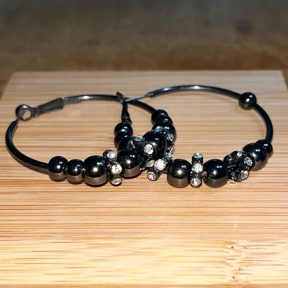 Large Beaded Hoops - Picture 1 of 4
